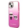 Karl Lagerfeld KLHCP14MTGKCP iPhone 14 Plus / 15 Plus 6,7 hardcase różowy/pink Gradient Ikonik Karl & Choupette